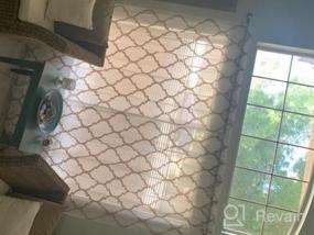img 7 attached to DWCN Марокканская плитка Sheer Curtains - искусственное льняное вышитое геометрическое стержневое карманное полувуаль оконные шторы для спальни и гостиной, набор из 2, 52 X 84 дюймов в длину, желтый
