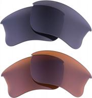 polarized replacement lenses for oakley flak jacket xlj sunglasses - crafted in usa by lenzflip logo