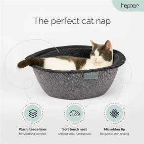 img 2 attached to 🐱 Hepper Cat Nest – Washable Bed with Removable Fleece Liner: Cozy Round Shape for Calming and Warming Your Indoor Cats