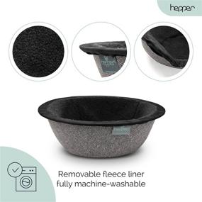 img 1 attached to 🐱 Hepper Cat Nest – Washable Bed with Removable Fleece Liner: Cozy Round Shape for Calming and Warming Your Indoor Cats