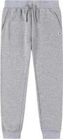 img 4 attached to 👖 Comfortable and Stylish JIAHONG Cotton Sweatpants: Perfect Athletic Girls' Clothing - Pants & Capris