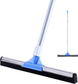 img 4 attached to YONILL Floor Squeegee for Concrete Floor - 50-inch Squeegee Broom with Extended Handle for Tile Floor, Heavy Duty Foam Water Wiper for Garage, Shower, Kitchen, Windows, Glass, Carpet and Pet Hair