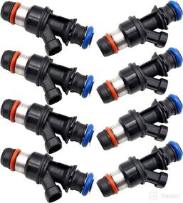 img 1 attached to 🚗 8pcs Fuel Injector with 2 Holes for Buick Cadillac, Escalade Chevy Silverado Express, Suburban, Tahoe, SSR, GMC Envoy, Sierra, Savana, Yukon, Hummer, Isuzu, 4.8 5.3 6.0 Part# 17113698 17113553 FJ10062