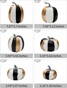 img 1 attached to Joyhalo Fall Pumpkin Decor - 8 Pcs Assorted Sizes Fall Artificial Pumpkins Harvest Pumpkins Faux Foam Pumpkins For Fall Autumn Halloween Thanksgiving Harvest Holiday Season Festive Tabletop Decoration