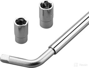 img 1 attached to 🔧 Cartman Telescoping Lug Wrench with Standard CR-V Sockets - 17/19, 21/22mm: Superior Wheel Changing Tool