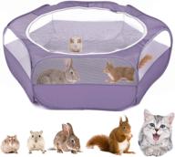 🏕️ vavopaw small animals playpen, waterproof breathable indoor pet cage tent with zipper cover, portable outdoor exercise yard fence - ideal for kitten, hamster, bunny, squirrel, guinea pig, hedgehog - purple логотип