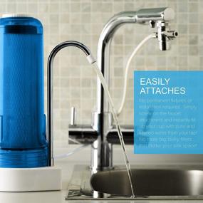 img 2 attached to Blue Ecosoft Faucet Mount Water Filter System With Extra Filtration Cartridge For Countertops