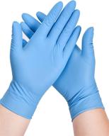 🧤 6 mil blue heavy duty disposable nitrile gloves - latex free, powder free for cooking, mechanic tasks logo