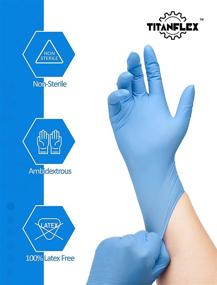 img 1 attached to 🧤 6 mil Blue Heavy Duty Disposable Nitrile Gloves - Latex Free, Powder Free for Cooking, Mechanic Tasks