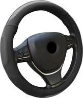 🚗 andalus microfiber steering wheel cover for car - universal 15" size - black gray design - ideal car accessories for men and women- fits honda, ford, toyota, nissan & more логотип