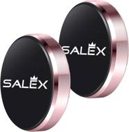 🌸 salex magnetic mounts 2 pack: stylish rose gold cell phone holders for girls and women! logo