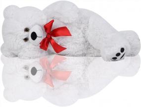 img 2 attached to 20-дюймовый гигантский плюшевый мишка - идеальная плюшевая игрушка для девочек и детей в День святого Валентина!