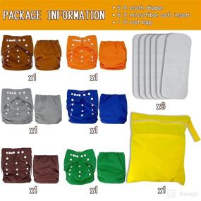 img 3 attached to Funxee Baby Cloth Diapers: 6-Pack Reusable Pocket Diaper Set with Inserts and Wet Bag - Adjustable One Size for Newborns to 2 Years - Must-Have Essentials for Girls and Boys