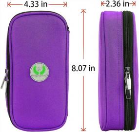 img 3 attached to YOUSHARES Insulin Cooler Travel Case - Medication Diabetic Insulated Organizer Portable Cooling Bag For Insulin Pen And Diabetic Supplies With 2 Cooler Ice Pack (Purple)