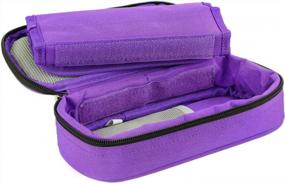img 1 attached to YOUSHARES Insulin Cooler Travel Case - Medication Diabetic Insulated Organizer Portable Cooling Bag For Insulin Pen And Diabetic Supplies With 2 Cooler Ice Pack (Purple)