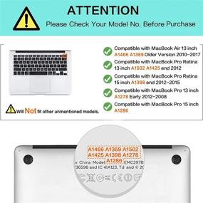 img 3 attached to Protect Your MacBook With MOSISO Silicone Keyboard Cover In Peacock Green - Compatible With MacBook Air & MacBook Pro (2010-2017)