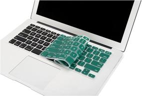 img 1 attached to Protect Your MacBook With MOSISO Silicone Keyboard Cover In Peacock Green - Compatible With MacBook Air & MacBook Pro (2010-2017)