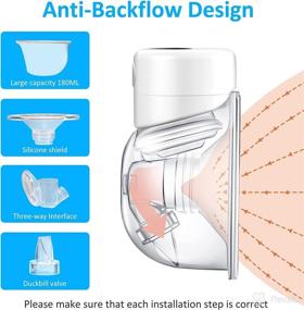 img 2 attached to 🤱 Convenient and Silent Electric Wearable Breast Pump - LCD Display, 2 Mode & 9 Levels Adjustment