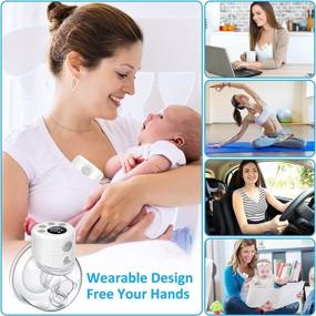 img 1 attached to 🤱 Convenient and Silent Electric Wearable Breast Pump - LCD Display, 2 Mode & 9 Levels Adjustment