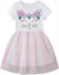 hileelang baby toddler girl cotton casual dress easter summer short sleeve basic tunic playwear shirt dresses logo