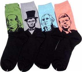 img 2 attached to HSELL Novelty Design Cotton Socks - A Fun And Stylish Gift For Men