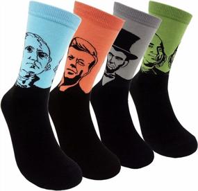 img 4 attached to HSELL Novelty Design Cotton Socks - A Fun And Stylish Gift For Men