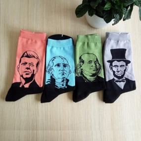 img 1 attached to HSELL Novelty Design Cotton Socks - A Fun And Stylish Gift For Men