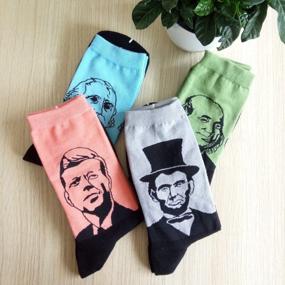 img 3 attached to HSELL Novelty Design Cotton Socks - A Fun And Stylish Gift For Men