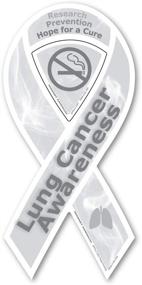 img 1 attached to 🎗️ 3 7/8” x 8” Lung Cancer Awareness 2-in-1 Ribbon Magnet: Ideal for Vehicles & Refrigerators - Magnet America