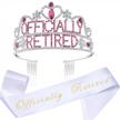 retired tiara crown and headband - coucoland party supplies for women (silver & rose red) logo