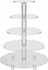img 4 attached to 5 Tier Round Acrylic Cupcake Stand-Cake Stand-Dessert Stand, Jusalpha 5RFs (With Base) Cupcake Tower
