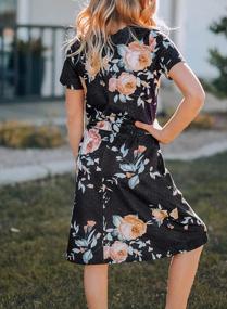 img 3 attached to Stylish And Comfortable: GOSOPIN Girls Summer Floral T-Shirt Dress For Casual And Boho Outfits