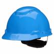 3m hard hat securefit h-703sfv-uv blue vented cap style safety helmet w/ uvicator sensor & 4-point pressure diffusion ratchet suspension - ansi z87.1 logo