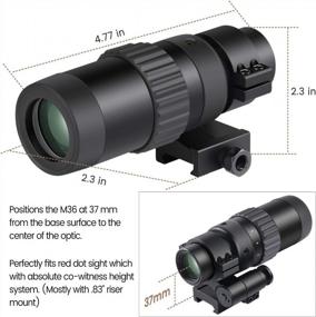 img 1 attached to Feyachi M36 1.5X - 5X Red Dot Sight Magnifier: Top-Quality Optics With Flip To Side Mount