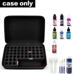 img 3 attached to 📦 Convenient Alcohol Ink & Epoxy Resin Storage Organizer Case - Holds 46 Bottles & More! Ideal for Stickles Glitter Glue, Glossy Accents, Reinkers & Colorants. (Box Only)