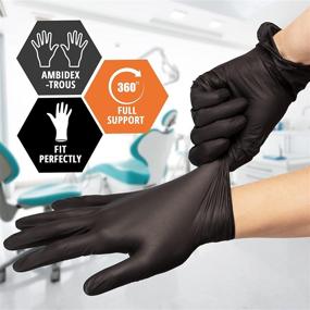 img 2 attached to 🧤 Versatile MED PRIDE Extra Strength Black Vinyl Disposable Gloves: Powder & Latex-Free for Surgical, Tattoo Artistry, and Food Preparation