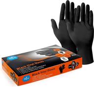 🧤 versatile med pride extra strength black vinyl disposable gloves: powder & latex-free for surgical, tattoo artistry, and food preparation logo