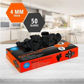 img 3 attached to 🧤 Versatile MED PRIDE Extra Strength Black Vinyl Disposable Gloves: Powder & Latex-Free for Surgical, Tattoo Artistry, and Food Preparation