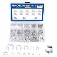 nindejin e-clip retaining rings assortment set, 304 stainless steel external snap ring clip kit, 1.2-15mm(13sizes)e circlip retainer rings for projects–car engines, locking mechanisms and other shafts logo