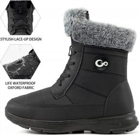img 1 attached to Women'S Winter Boots: Mid Calf Fur Lined Warm Snow Booties With Waterproof Non Slip Comfort