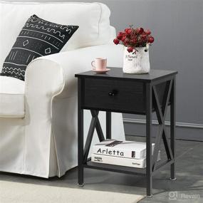 img 1 attached to VECELO Versatile Nightstands Storage Bedroom Furniture via Bedroom Furniture