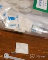 img 1 attached to 3M Self Adhesive White Cable Zip Tie Mounts 100Pcs W/ 8" Ties, Screws & Outdoor Sticky Wire Fasteners review by Brady Penczak