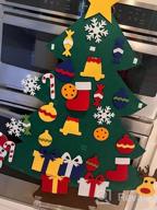 img 1 attached to YEAHBEER 3.2FT Felt Christmas Tree For Kids Wall With 30 Detachable DIY Ornaments - Xmas Gift And Door Hanging Decoration For New Year Celebrations review by Pete Deutsch