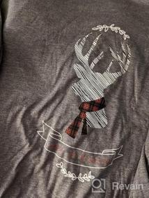 img 5 attached to Get Festive With Dresswel Womens Christmas Elk Print T Shirts And Plaid Graphic Sweatshirts