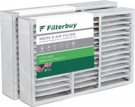 filterbuy 15.75x27.63x3.5 air filter merv 8 dust defense (2-pack), pleated hvac ac furnace air filters replacement for aprilaire space-gard 104 / model 2140 (actual size: 15.75 x 27.63 x 3.75 inches) logo