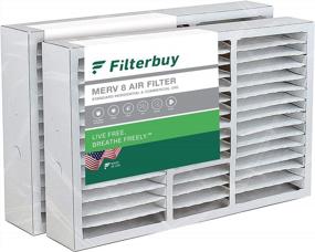 img 4 attached to Filterbuy 15.75X27.63X3.5 Air Filter MERV 8 Dust Defense (2-Pack), Pleated HVAC AC Furnace Air Filters Replacement For Aprilaire Space-Gard 104 / Model 2140 (Actual Size: 15.75 X 27.63 X 3.75 Inches)