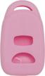 keyless2go replacement for new silicone cover protective case for select remote key fobs pinha-t036 - pink logo