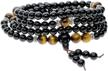 amorwing natural onyx and tiger eye 108 bead mala bracelet necklace for meditation and healing logo