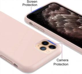 img 1 attached to Жидкий силиконовый чехол песочно-розового цвета против царапин для IPhone 11 Pro Max 6,5 дюймов - полная защита тела с вкладышем из микрофибры, устойчивым к отпечаткам пальцев, и амортизирующей гелевой резиной от Kocuos