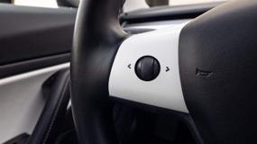 img 1 attached to EV Armor Tesla Model 3 Steering Wheel Vinyl Wrap - Satin White